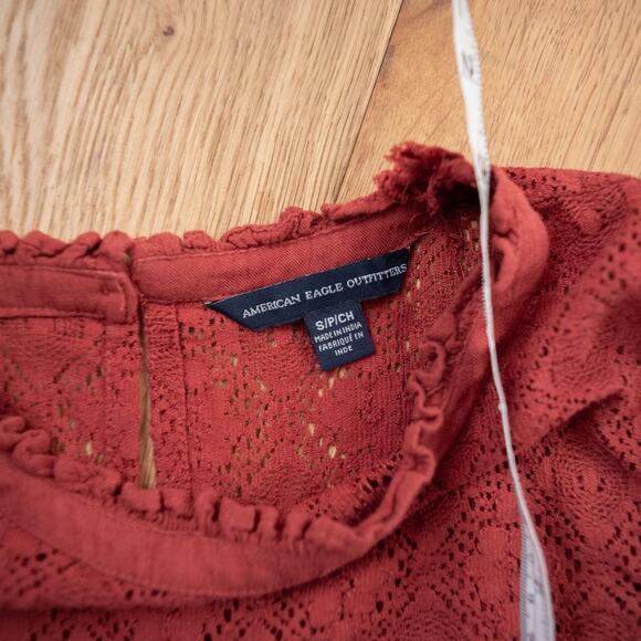 Maroon Boho American Eagle Blouse - Picture 7 of 7
